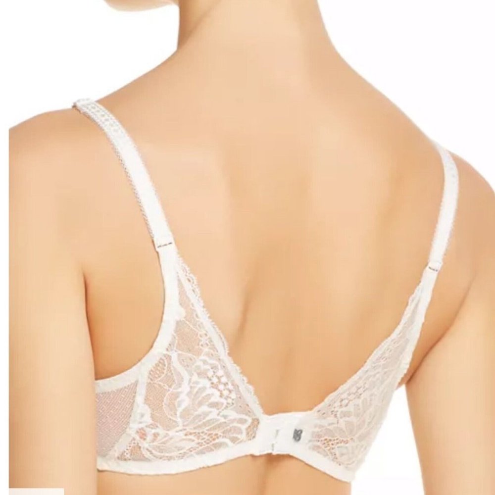 Simone Perele Paris Half Cup Bra 38B Promesse Demi Cup Natural Cream Unpadded - Picture 2 of 12